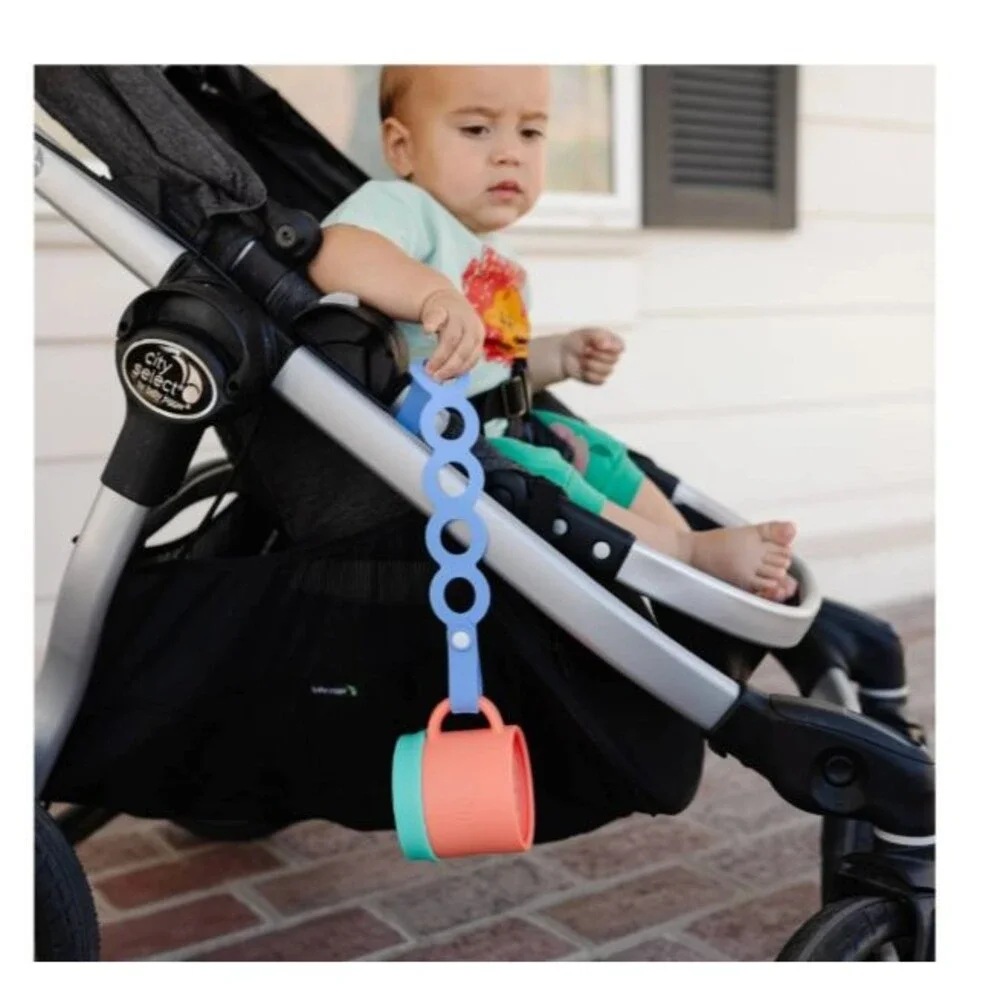 morepeas Baby Toy and Cup Strap - Blueberry